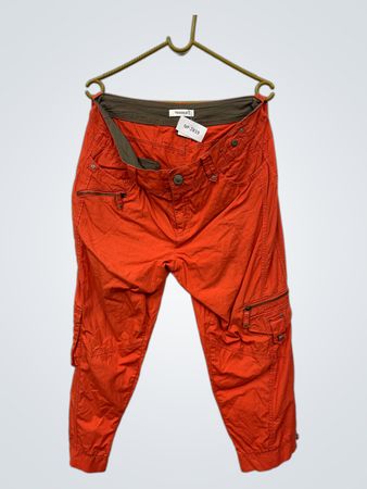 Yessica Orange Cargo Capri-Hosen