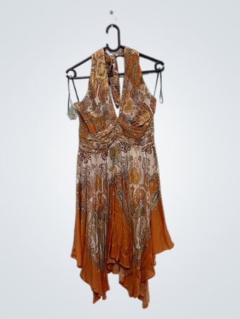 H&M Halter Neck Paisley Print Mini Dress