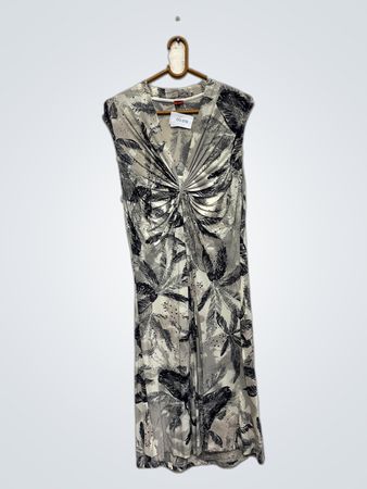 Olsen Ärmelloses Kleid mit Federmuster
