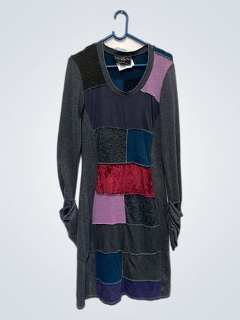 Patchwork Langarmkleid