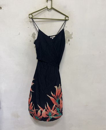 Xchenry Hawaii Seit 1850 Schwarzes Blumendruckkleid