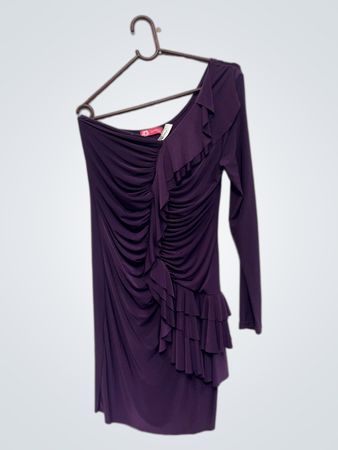 Goddess London Ein Schulter Rüschenkleid