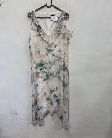 Roman Floral Ruffle Dress