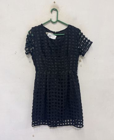 Xiao Tian Shi Schwarzes Gitterkleid