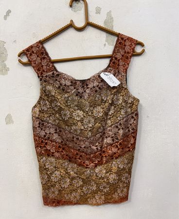 Damen Tanktop mit Spitzenbesatz