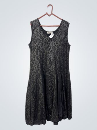 D'celli Damen Ärmelloses Kleid mit Schlangendruck und Bubikragen