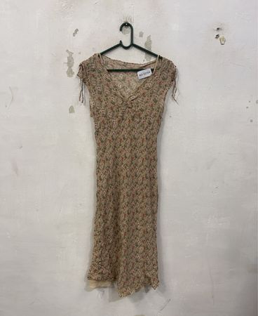 Blumenmuster Midi-Kleid