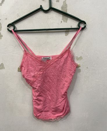 Yess Paris Pink Lace Trim Cami
