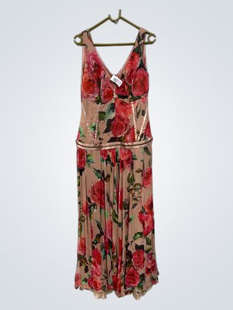 Blumenmuster Kleid