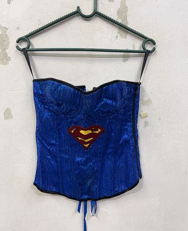 Supergirl Blue Sequin Corsage