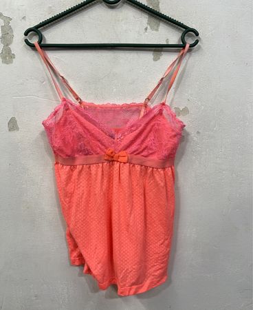 Undiz Pink Lace Trim Cami Top