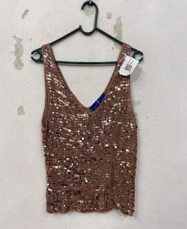 JASPERCONRAN Pailletten Strick Tank Top