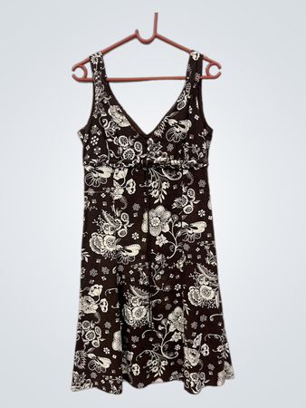 Esprit de Corp Brown Floral Print Midi Dress
