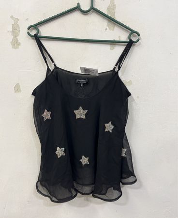 Cotton On Black Star Pailletten-Cami-Top
