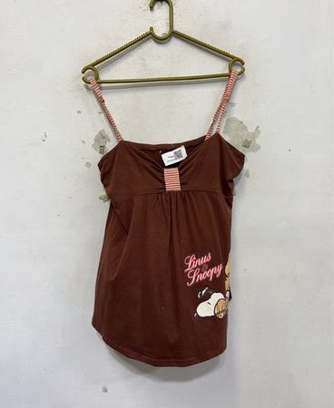 Braunes Linus & Snoopy Tanktop