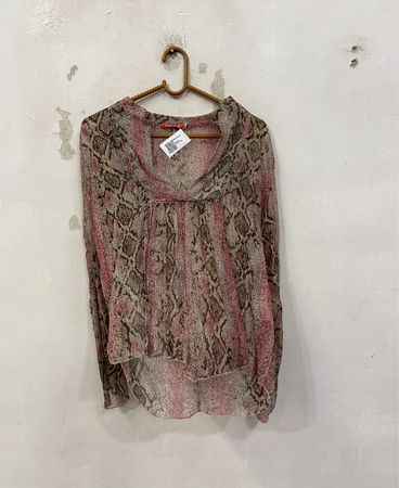 THE END FIRENZE Snake Print Long Sleeve Top