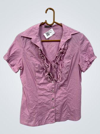 Brevetti Pink Ruffled Blouse