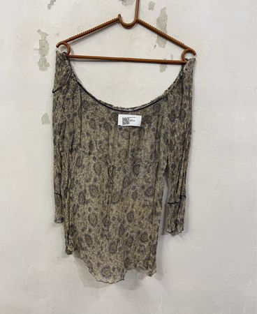 Transparent bedruckte Bluse
