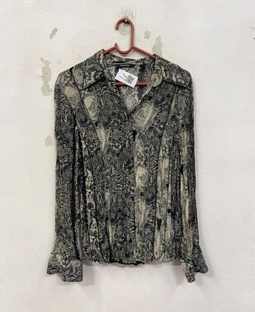 Bianca Langarm-Bluse mit Print