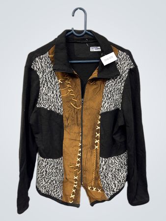 Patchwork-Reißverschlussjacke