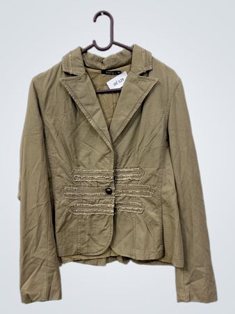 b.young Damen-Khaki-Blazer mit dekorativen Knöpfen