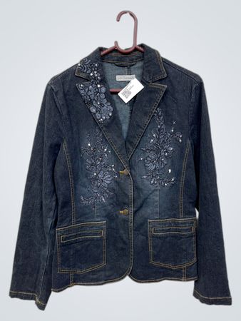 Julie Guerlande Damenjeansjacke mit Verzierungen