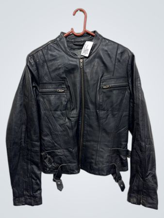 SPECCHIO Woman Black Leather Jacket