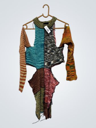 The Ragged Priest Patchwork Strickkleid