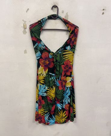 Halterneck-Kleid mit Blumenmuster
