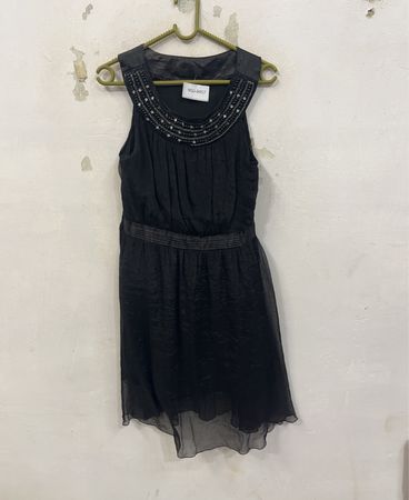 Schwarzes Perlenkleid NSD-8457