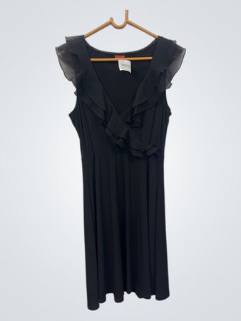 Merona Schwarzes Rüschentunika-Kleid