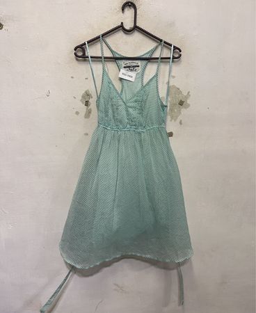 ONLY JEANSWEAR Royal No 10 Authentic Feeling Größe S Hellblaues Kleid mit Polka-Dots