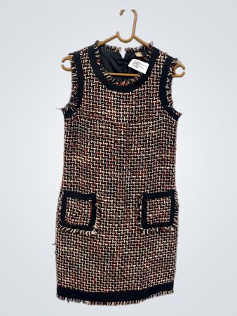 Tweed-Kleid mit Taschen