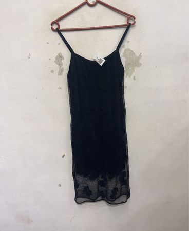 Miss Jade Paris schwarzes Spitzen-Negligé-Kleid