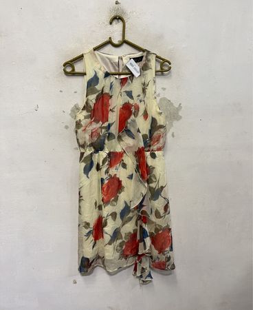 AD LIB Damen ärmelloses Blumen-Rüschennkleid