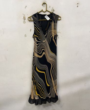 Damen ärmelloses Kleid mit abstraktem Druck