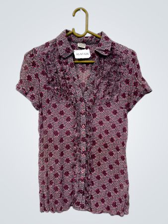 Esprit Floral Print Kurzarm-Hemd mit Knopfleiste