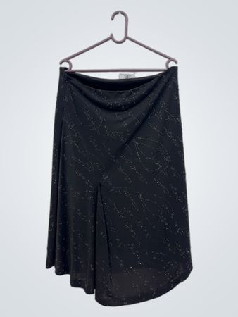 Schwarzer Rock mit Glitzerdetail