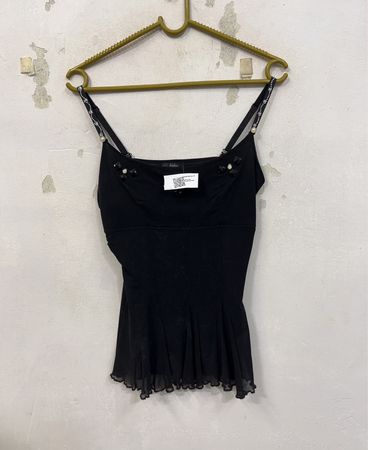 ironica Schwarzes Camisole-Top