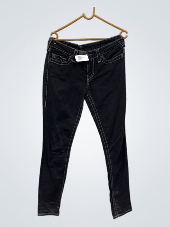 True Religion schwarze Skinny-Jeans