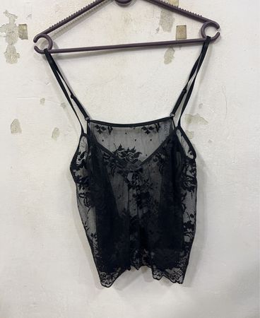 Schwarzes Spitzen-Camisole