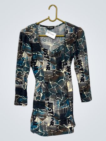 My Lily's Women's Graphic Print Long Sleeve Dress