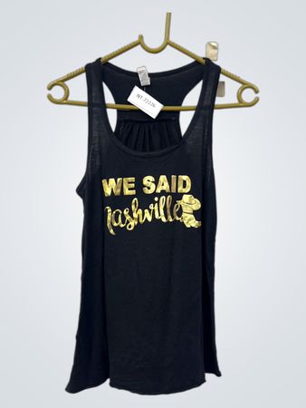 Schwarzes „We Said Nashville“ Tanktop