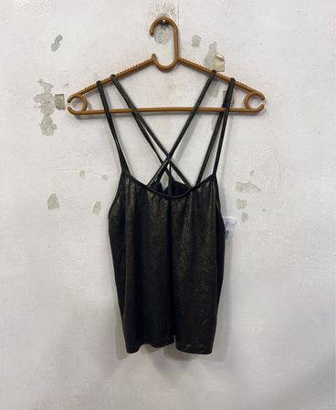 Schwarzes Metallic-Camisole