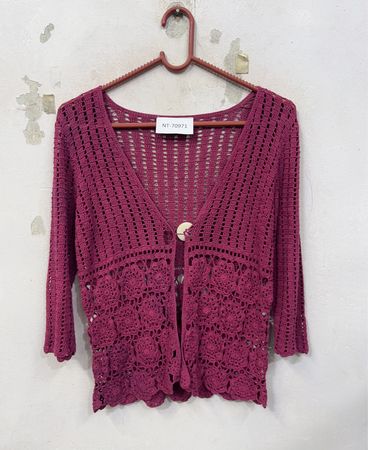 Häkeljacke mit Knöpfen
