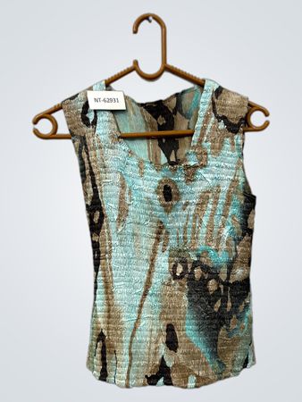 Ärmelloses Top mit abstraktem Print