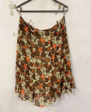 Braun, Orange und Beige abstraktes Musterrock