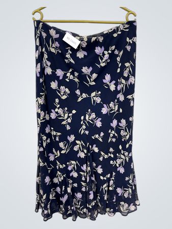 Classics by Debenhams Navy Floral Print Midirock