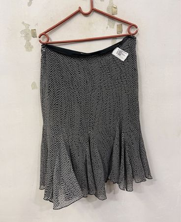 Comme ça black and white polka dot midi skirt