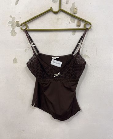 Darjeeling Brown Spitzenspitze Cami-Top